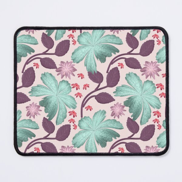 Item preview, Botanical Watercolor Botanical Seamless Pattern Mint Leaves Mauve Floral Transparent Background Elegant Nature Design designed and sold by HopeAndHustle.