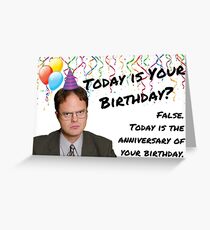 Dwight Schrute card Greeting Card