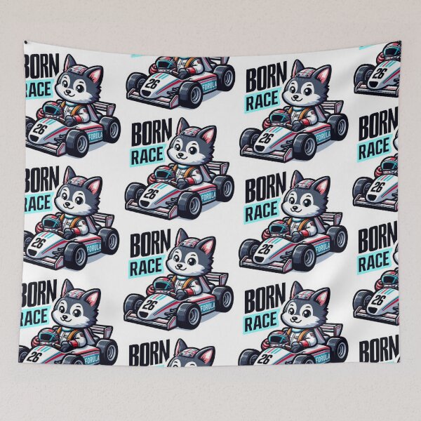 Item preview, Born to Race Husky-Cute Racing Dog Cartoon designed and sold by carestazafeli.