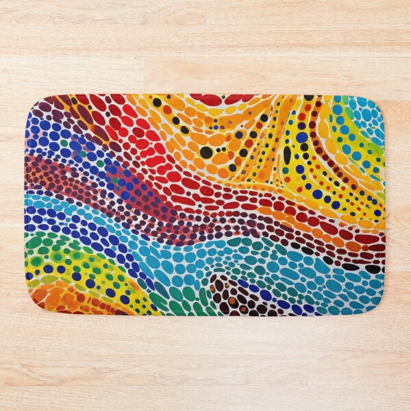 Item preview, Aboriginal Inspired Dot Art - Abstract Multicolor Stream Flows designed and sold by GrinGalore.