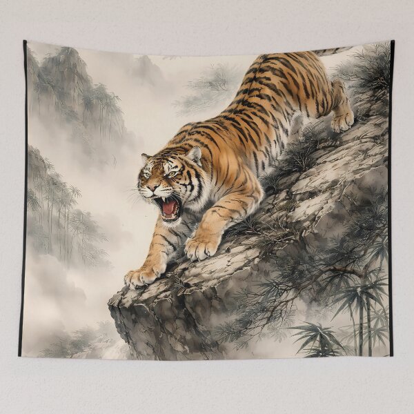 Item preview, Tiger Descending a Misty Mountain designed and sold by cuprum.