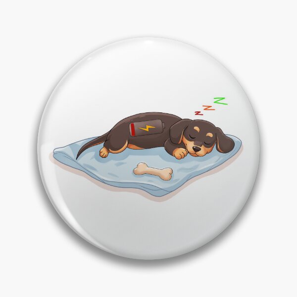 Item preview, Dachshund Recharging - Cute Sleaping Sausage Dog, no text designed and sold by RabanDesigns.
