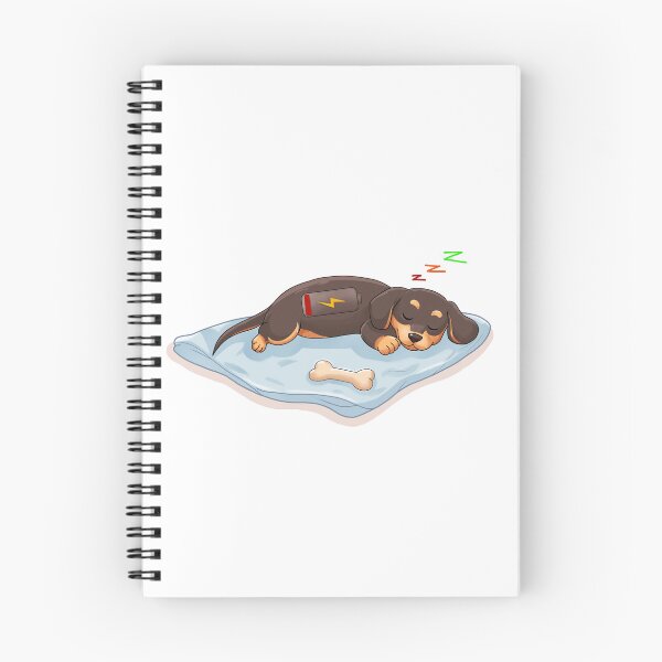Item preview, Dachshund Recharging - Cute Sleaping Sausage Dog, no text designed and sold by RabanDesigns.