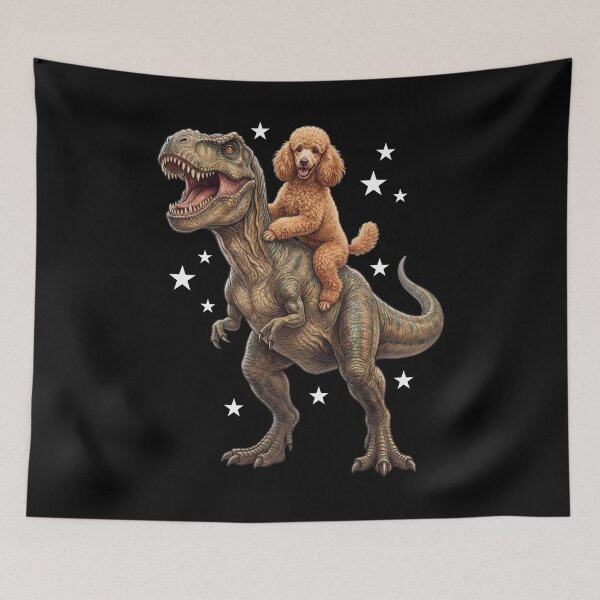 Item preview, Funny Poodle Riding T Rex Dinosaur Dog Lover designed and sold by TerryConnells.