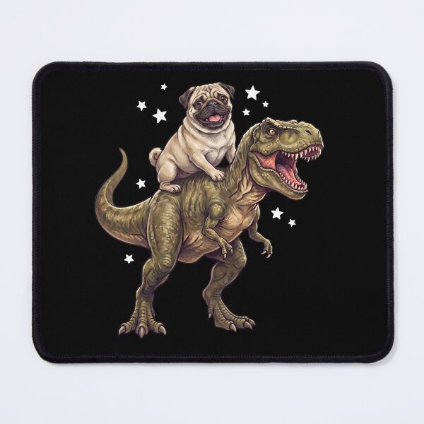 Item preview, Funny Pug Riding T Rex Dinosaur Dog Lover designed and sold by TerryConnells.