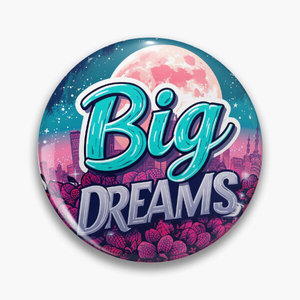 Item preview, Beautiful text "Big Dreams" city, moon designed and sold by TanyaLovus.