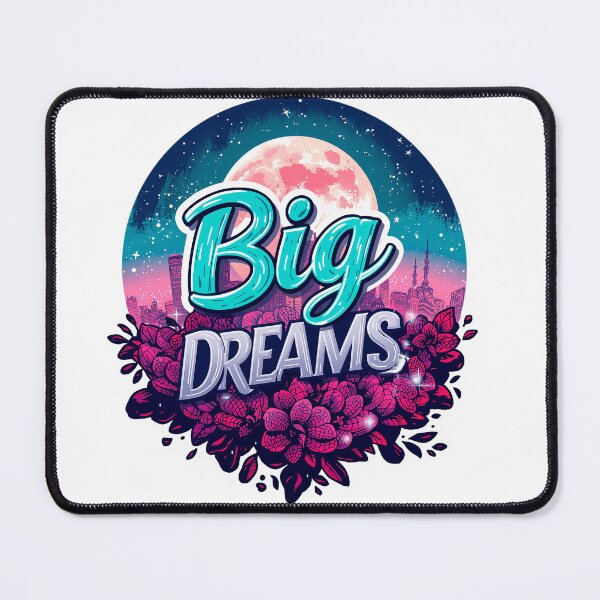 Item preview, Beautiful text "Big Dreams" city, moon designed and sold by TanyaLovus.