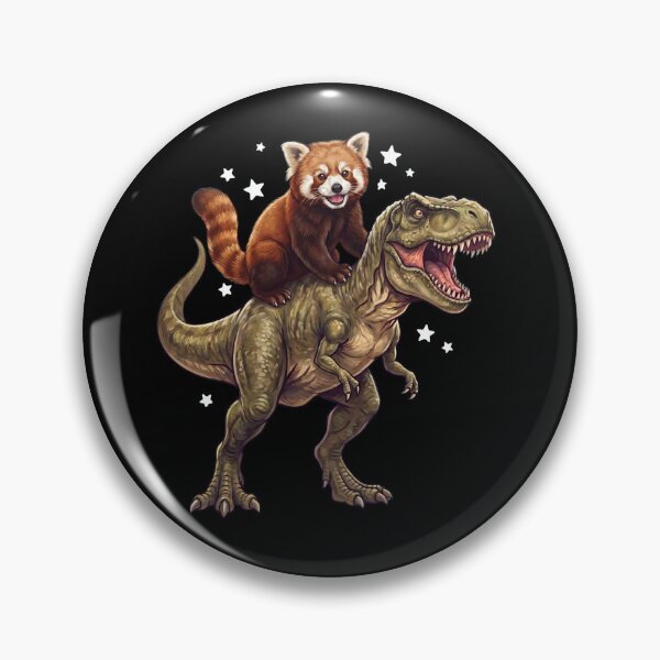 Item preview, Funny Red Panda Riding T Rex Dinosaur Animal Lover designed and sold by TerryConnells.