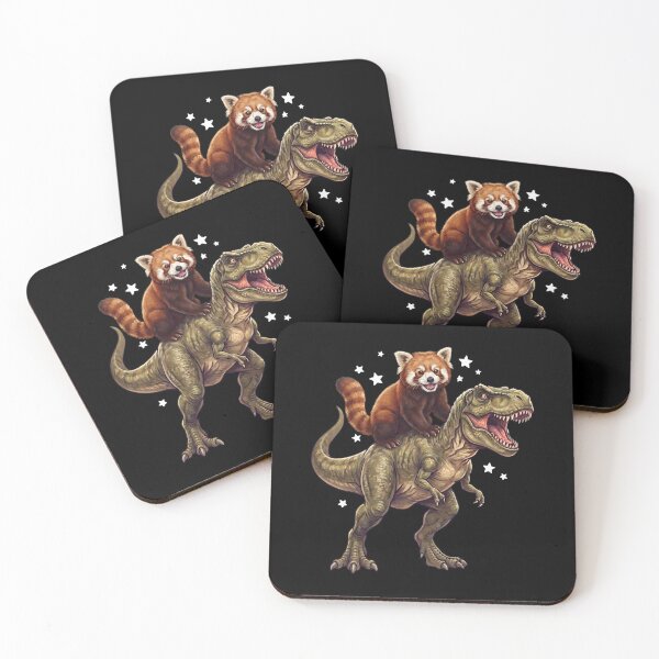 Item preview, Funny Red Panda Riding T Rex Dinosaur Animal Lover designed and sold by TerryConnells.