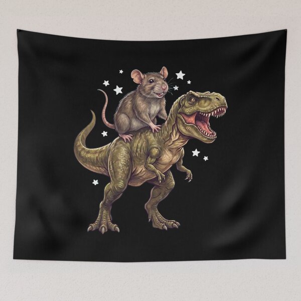 Item preview, Funny Rat Riding T Rex Dinosaur Animal Lover designed and sold by TerryConnells.