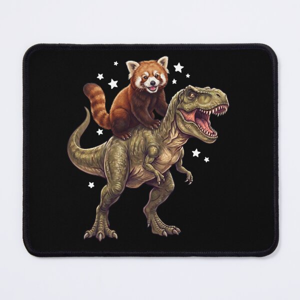 Item preview, Funny Red Panda Riding T Rex Dinosaur Animal Lover designed and sold by TerryConnells.