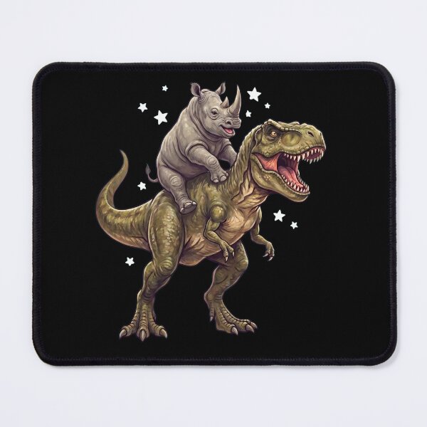 Item preview, Funny Rhino Riding T Rex Dinosaur Animal Lover designed and sold by TerryConnells.