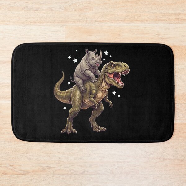 Item preview, Funny Rhino Riding T Rex Dinosaur Animal Lover designed and sold by TerryConnells.