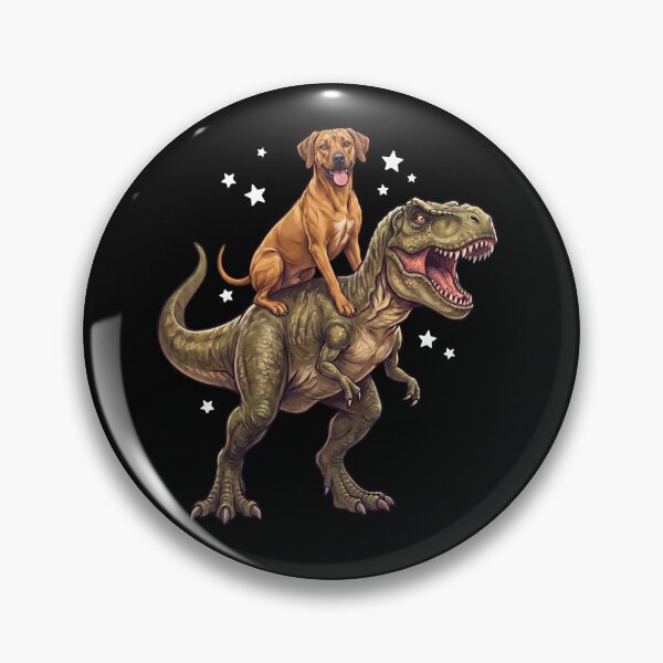Item preview, Funny Rhodesian Ridgeback Riding T Rex Dinosaur Dog Lover designed and sold by TerryConnells.