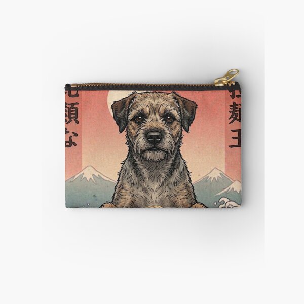 Item preview, Funny Border Terrier Japanese Ramen Noodles Vintage Kanagawa Wave designed and sold by FurryHavenPH.