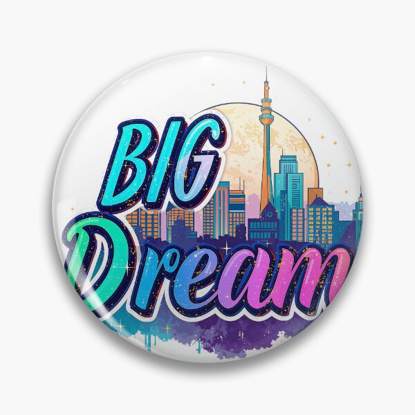 Item preview, Beautiful text "Big Dreams" city, moon designed and sold by TanyaLovus.
