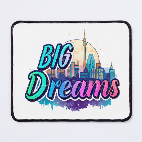 Item preview, Beautiful text "Big Dreams" city, moon designed and sold by TanyaLovus.