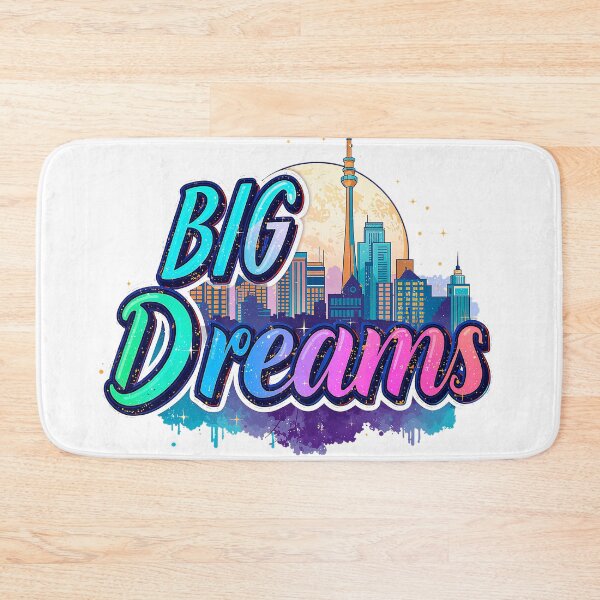 Item preview, Beautiful text "Big Dreams" city, moon designed and sold by TanyaLovus.