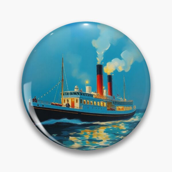 Item preview, A steamer on Lake Michigan. designed and sold by oldMastersofart.
