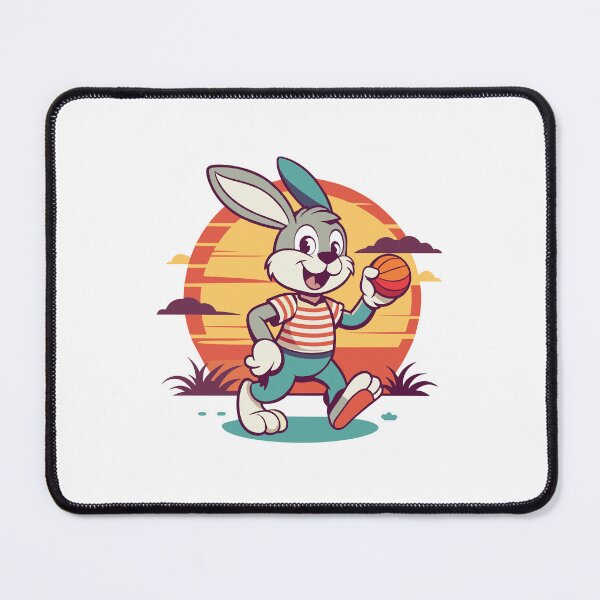 Item preview, Sporty Bunny Playing Basketball Sunset designed and sold by Romain V  Beaupré.