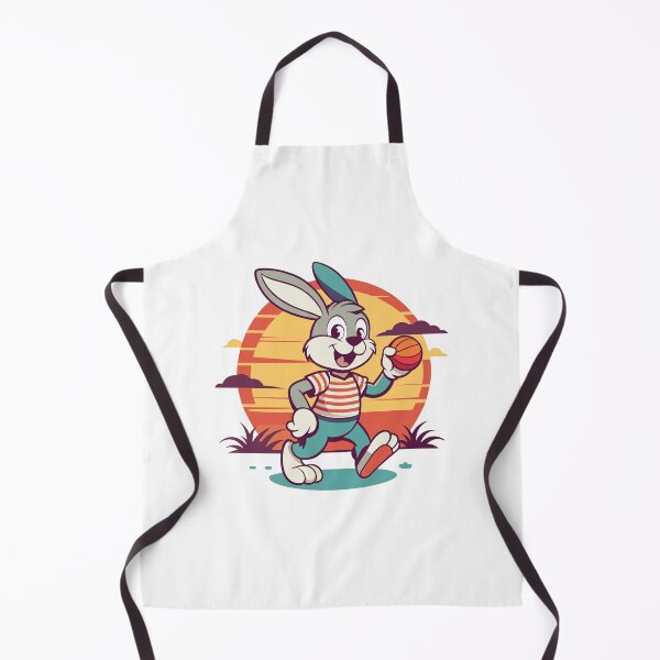 Item preview, Sporty Bunny Playing Basketball Sunset designed and sold by Romain V Beaupré.