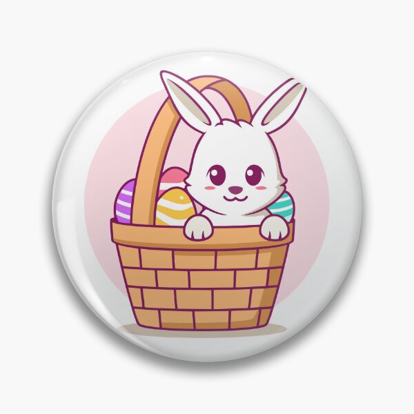 Item preview, Cute Bunny in Easter Egg Basket designed and sold by Romain V  Beaupré.