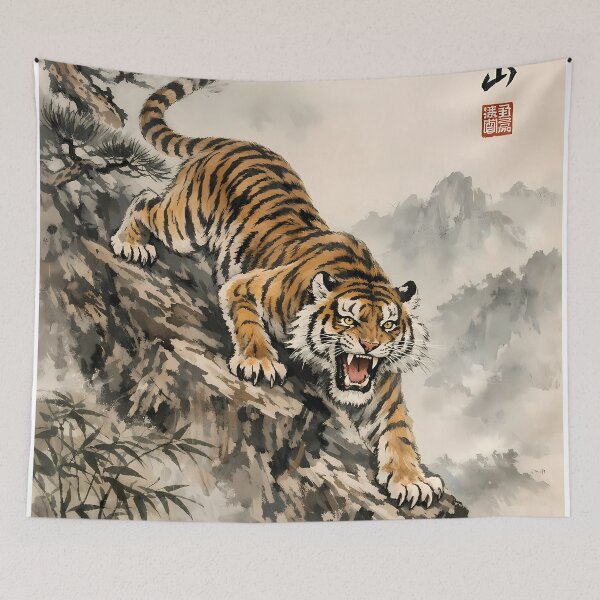 Item preview, Tiger Descending a Mountain designed and sold by cuprum.