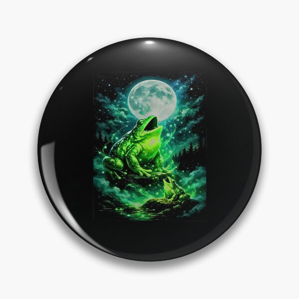 Item preview, Frog Howling to The Moon Vintage 90s Retro Frog Graphic  designed and sold by FerminVigo.