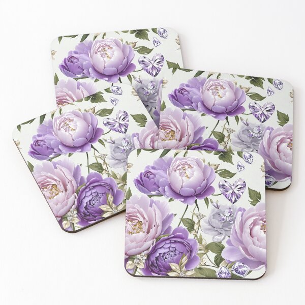 Item preview, Purple and White Peonies Floral Seamless Pattern designed and sold by Leylita Design.