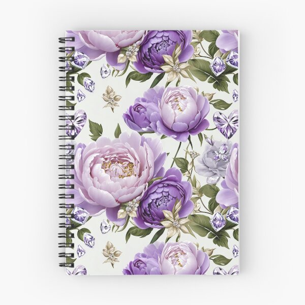 Item preview, Purple and White Peonies Floral Seamless Pattern designed and sold by Leylita Design.