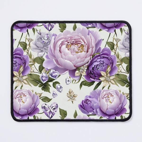 Item preview, Purple and White Peonies Floral Seamless Pattern designed and sold by Leylita Design.