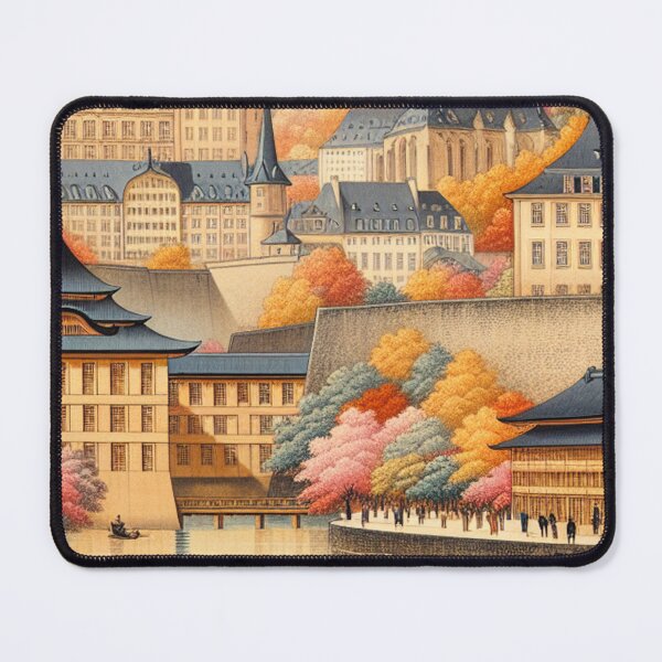 Item preview, Vintage Ukiyo-e Luxembourg Landscape - Autumn Japanese Woodblock Style designed and sold by Vandy Fullam.