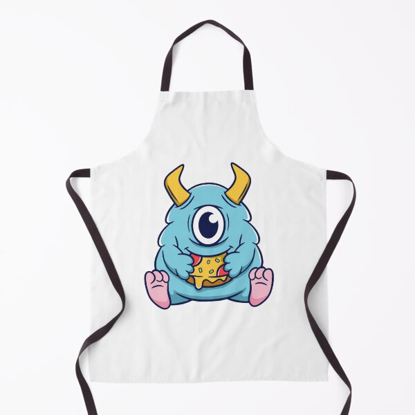 Item preview, One Eyed Blue Monster Eating Pizza designed and sold by Romain V Beaupré.