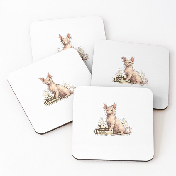 Item preview, Naked and Unbothered Bold Sphynx Cat Sticker designed and sold by SparkVault.