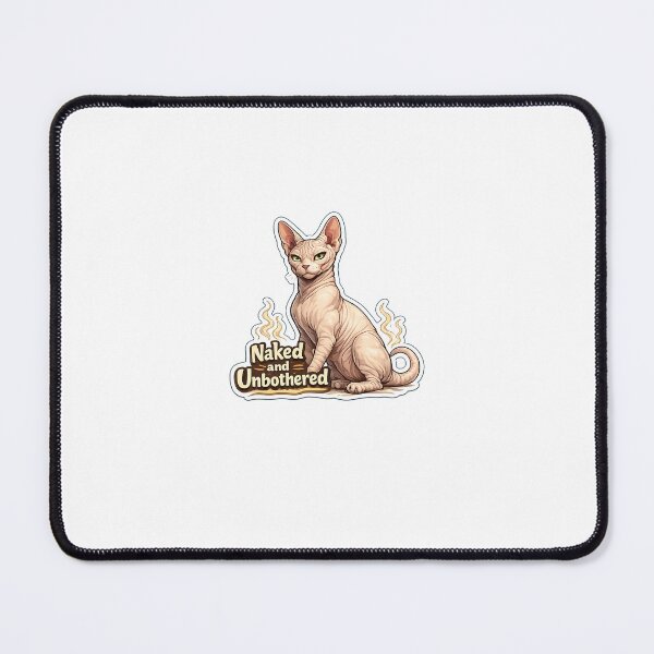 Item preview, Naked and Unbothered Bold Sphynx Cat Sticker designed and sold by SparkVault.