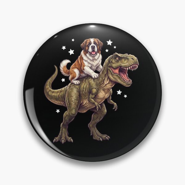 Item preview, Funny Saint Bernard Riding T Rex Dinosaur Dog Lover designed and sold by TerryConnells.