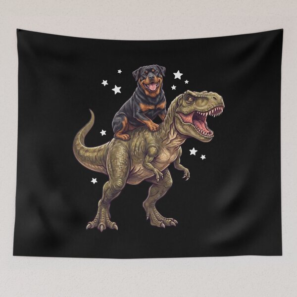 Item preview, Funny Rottweiler Riding T Rex Dinosaur Dog Lover designed and sold by TerryConnells.