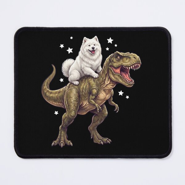 Item preview, Funny Samoyed Riding T Rex Dinosaur Dog Lover designed and sold by TerryConnells.