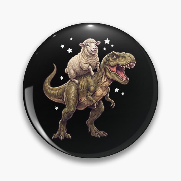 Artikelvorschau, Lustiger Schaf reitet auf einem T-Rex-Dinosaurier – Tierliebhaber entworfen und verkauft von TerryConnells.