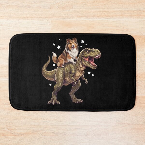 Item preview, Funny Shetland Sheepdog Riding T Rex Dinosaur Dog Lover designed and sold by TerryConnells.