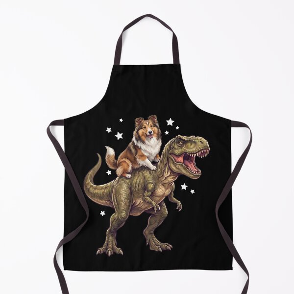 Item preview, Funny Shetland Sheepdog Riding T Rex Dinosaur Dog Lover designed and sold by TerryConnells.