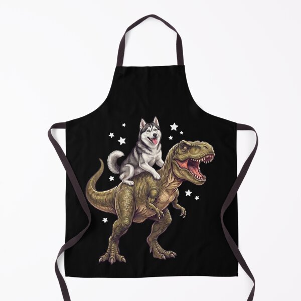 Item preview, Divertido amante de los perros y los dinosaurios T-Rex montando un husky siberiano. designed and sold by TerryConnells.