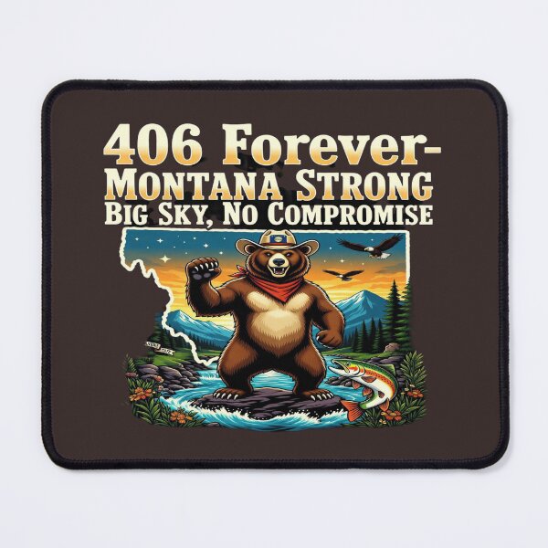 Item preview, 406 Montana Strong Forever Shirt | Big Sky Country Bear Graphic Tee | Western Outdoor Montana Pride Design designed and sold by Sushikidsntoddlers.