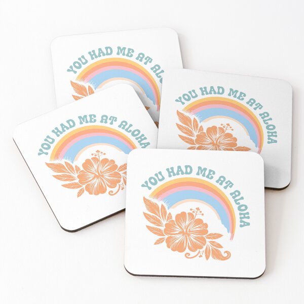 Item preview, You Had Me At Aloha Vintage Retro - Tropical Flower Rainbow Design designed and sold by KymeraStudio25.