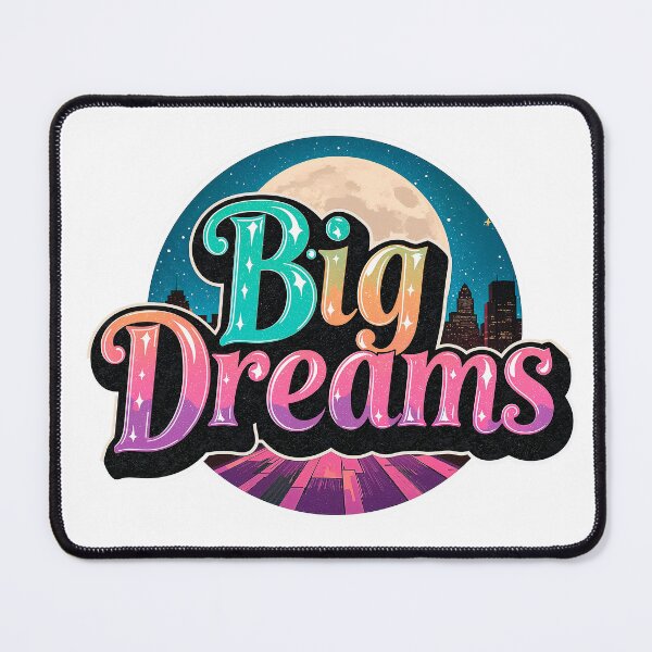 Item preview, Beautiful text "Big Dreams" city, moon designed and sold by TanyaLovus.