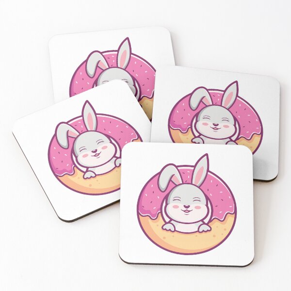 Item preview, Cute Bunny Inside Pink Donut designed and sold by Romain V  Beaupré.