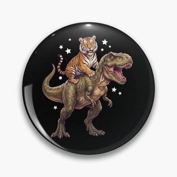 Item preview, Funny Tiger Riding T Rex Dinosaur Animal Lover designed and sold by TerryConnells.