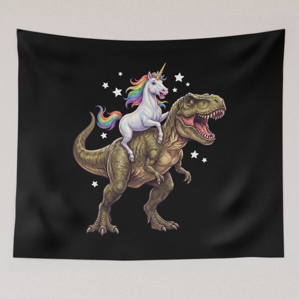 Item preview, Funny Unicorn Riding T Rex Dinosaur Animal Lover designed and sold by TerryConnells.