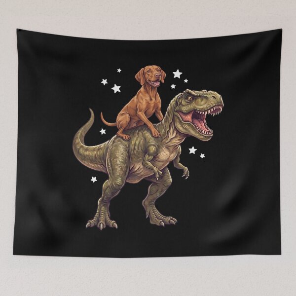 Item preview, Funny Vizsla Riding T Rex Dinosaur Dog Lover designed and sold by TerryConnells.
