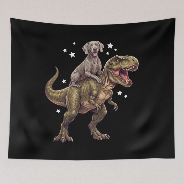 Item preview, Funny Weimaraner Riding T Rex Dinosaur Dog Lover designed and sold by TerryConnells.